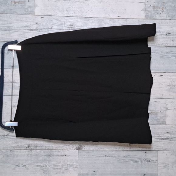 Anne Klein Chiffon Pleated Skirt 16 Black - Picture 4 of 8